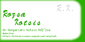 rozsa kotsis business card